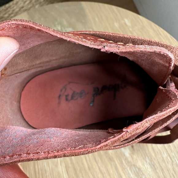 Free People Leather Booties with ties. Cognac Size 37. - Picture 6 of 10